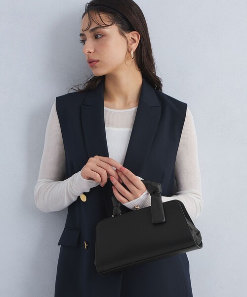 green label relaxing（グリーンレーベルリラクシング）の「2WAYクラッチ バッグ（ショルダーバッグ・レディース・ブラック/ベージュ・FREE）」の5枚目の写真