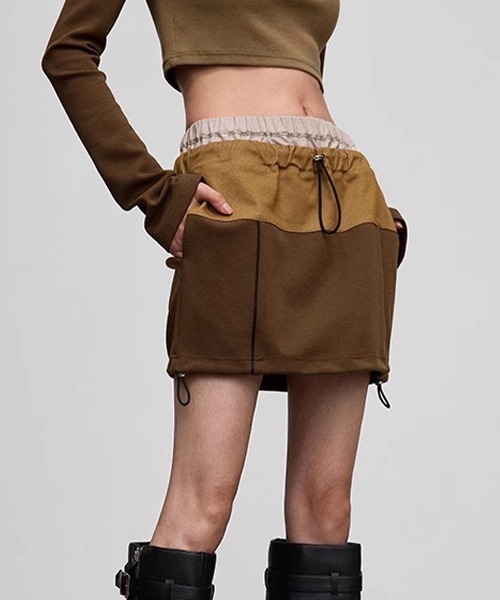 Bottega Veneta 編み込みミニスカート ミニスカート .-- GRUNGE （グレー） -MANGO - マンゴ公式