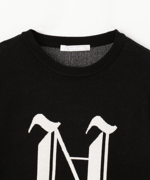 NICOLE white（ニコルホワイト）の「エンブレムニットプルオーバー（ニット/セーター・レディース・イエロー/ブラック/オフホワイト/グレー・FREE）」の10枚目の写真