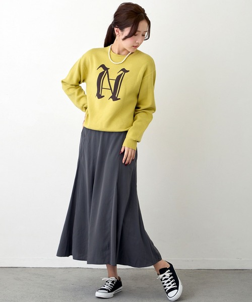 NICOLE white（ニコルホワイト）の「エンブレムニットプルオーバー（ニット/セーター・レディース・イエロー/ブラック/オフホワイト/グレー・FREE）」の19枚目の写真