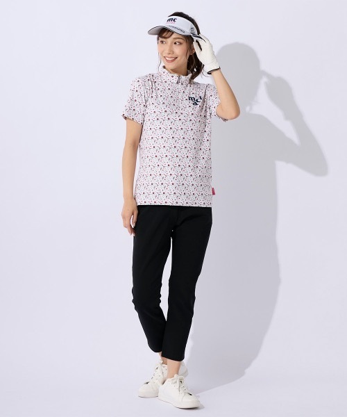 ナナ　新品　マリクレールゴルフ　セットアップ　モックネック　半袖シャツ セール】【marie claire/マリ.クレール】レディースモックネック