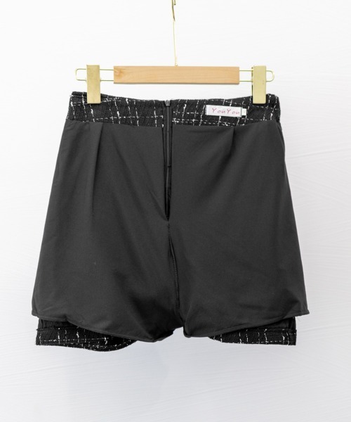 Miniministore(ミニミニストア)の「ツイード風スカート 韓国ミニスカート美脚(スカート・レディース・ブラック・S/M/L/XL)」の7枚目の写真