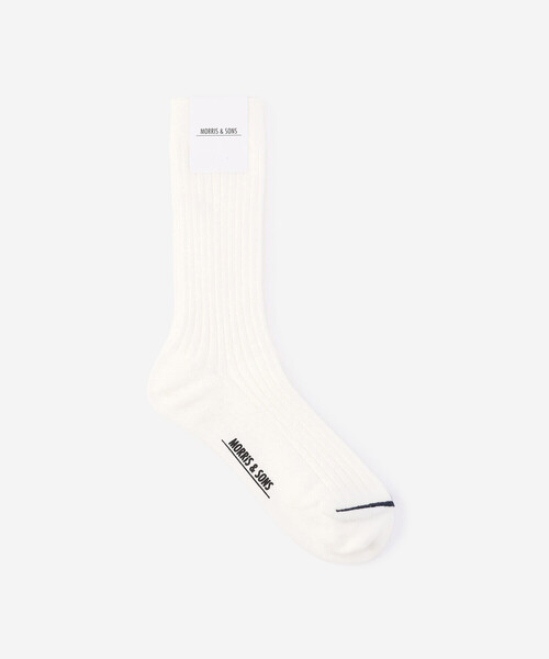 Morris & Sons（モリスアンドサンズ）の「MORRIS & SONS | ソフトリブソックス MEN（ソックス/靴下・メンズ・オフホワイト・MENS）」の2枚目の写真