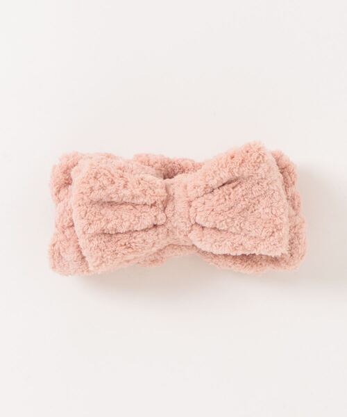 TONE SELECT GOODS(トーンセレクトグッズ)の「【float】ふわふわ もこもこ リボン くすみカラー ヘアバンド(ヘアバンド・レディース・オフホワイト/ベージュ/ブラウン/ピンク/グレイッシュベージュ・FREE)」の14枚目の写真