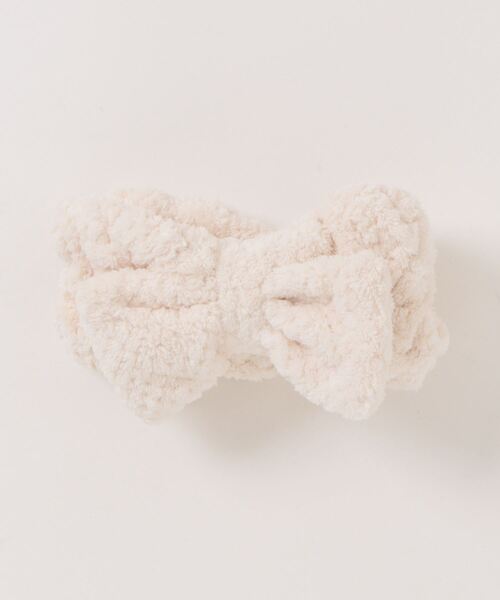 TONE SELECT GOODS(トーンセレクトグッズ)の「【float】ふわふわ もこもこ リボン くすみカラー ヘアバンド(ヘアバンド・レディース・オフホワイト/ベージュ/ブラウン/ピンク/グレイッシュベージュ・FREE)」の13枚目の写真