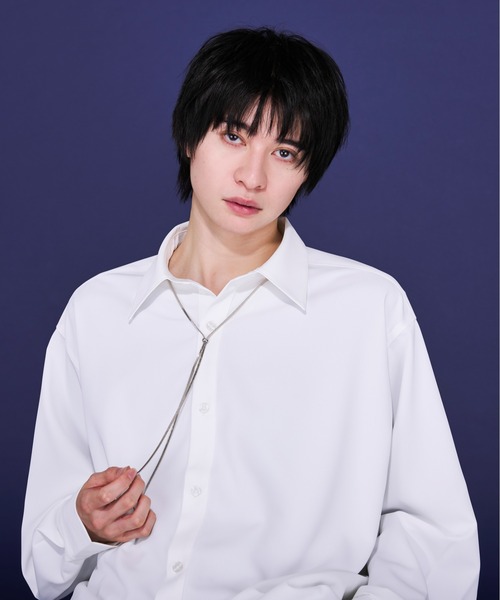 Ellno Loset(エルノロゼット)の「スネークチェーンループタイ(ネックレス・メンズ・シルバー・FREE)」の2枚目の写真