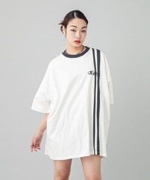 X-girl | DOUBLE STRIPE S/S BIG TEE DRESS(ワンピース)
