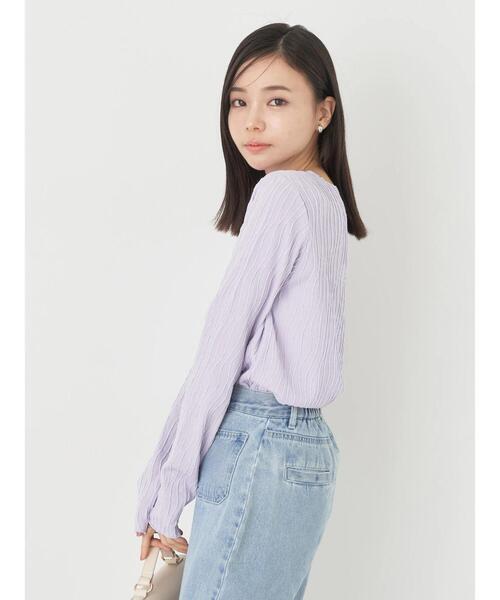 earth music&ecology(アースミュージックアンドエコロジー)の「うねうねプルオーバー(Tシャツ/カットソー・レディース・イエロー/ラベンダー/アイボリー/ブラック・FREE)」の8枚目の写真