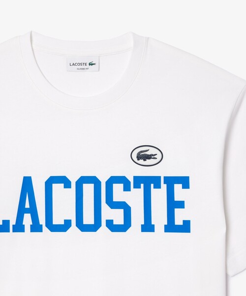 LACOSTE（ラコステ）の「オーガニックコットン カレッジプリント 半袖Tシャツ（Tシャツ/カットソー・メンズ・ライトブルー/ホワイト/ダークネイビー・2/3/5/4）」の11枚目の写真
