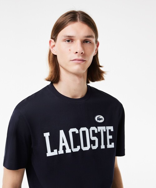 LACOSTE（ラコステ）の「オーガニックコットン カレッジプリント 半袖Tシャツ（Tシャツ/カットソー・メンズ・ライトブルー/ホワイト/ダークネイビー・2/3/5/4）」の13枚目の写真