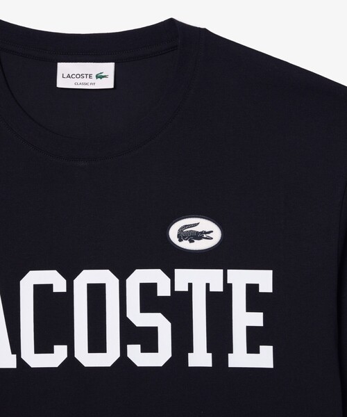 LACOSTE（ラコステ）の「オーガニックコットン カレッジプリント 半袖Tシャツ（Tシャツ/カットソー・メンズ・ライトブルー/ホワイト/ダークネイビー・2/3/5/4）」の5枚目の写真