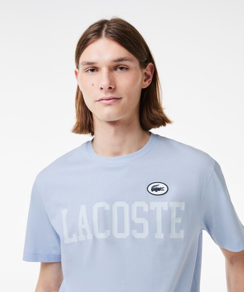 LACOSTE（ラコステ）の「オーガニックコットン カレッジプリント 半袖Tシャツ（Tシャツ/カットソー・メンズ・ライトブルー/ホワイト/ダークネイビー・2/3/5/4）」の7枚目の写真