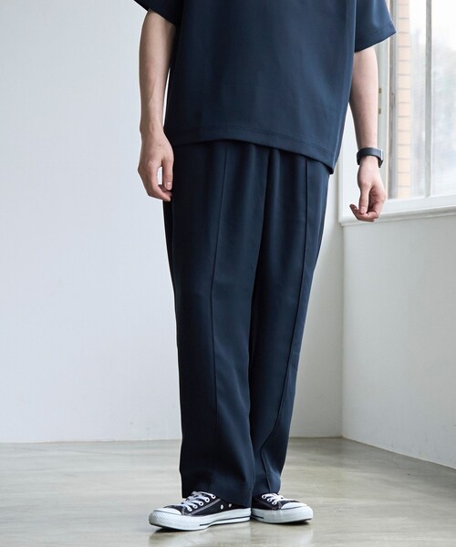 coen(コーエン)の「【RONEL】フクレ2重織イージーワイドパンツ(その他パンツ・メンズ・ブラック/ネイビー・L/M/S)」の7枚目の写真