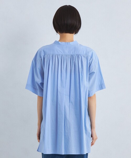 green label relaxing（グリーンレーベルリラクシング）の「［size SHORTあり］クラフト 5分袖 ブラウス（シャツ/ブラウス・レディース・ホワイト/ブラック/ライトブルー/ブラウン・SHORT/FREE）」の21枚目の写真