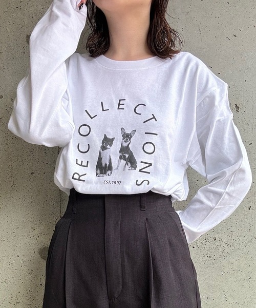 cuorequal（クオレコール）の「アーチロゴロングTシャツ（Tシャツ/カットソー・レディース・ホワイト・MEDIUM/LARGE）」の8枚目の写真