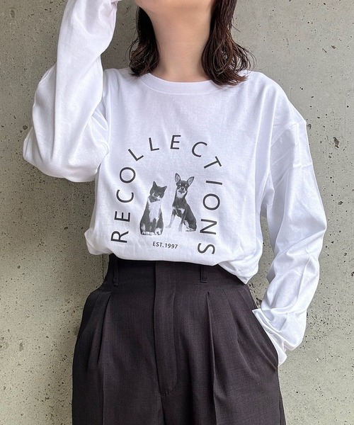 cuorequal（クオレコール）の「アーチロゴロングTシャツ（Tシャツ/カットソー・レディース・ホワイト・MEDIUM/LARGE）」の7枚目の写真