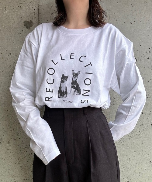cuorequal（クオレコール）の「アーチロゴロングTシャツ（Tシャツ/カットソー・レディース・ホワイト・MEDIUM/LARGE）」の5枚目の写真