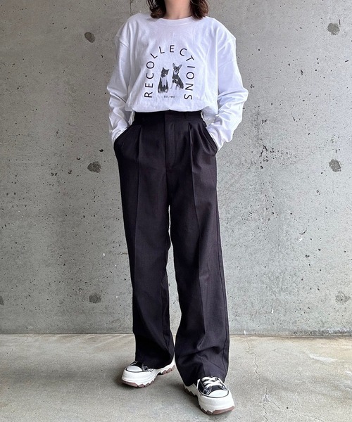 cuorequal（クオレコール）の「アーチロゴロングTシャツ（Tシャツ/カットソー・レディース・ホワイト・MEDIUM/LARGE）」の4枚目の写真