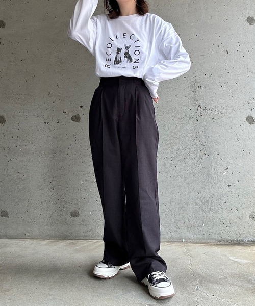 cuorequal（クオレコール）の「アーチロゴロングTシャツ（Tシャツ/カットソー・レディース・ホワイト・MEDIUM/LARGE）」の3枚目の写真