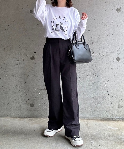 cuorequal（クオレコール）の「アーチロゴロングTシャツ（Tシャツ/カットソー・レディース・ホワイト・MEDIUM/LARGE）」の12枚目の写真