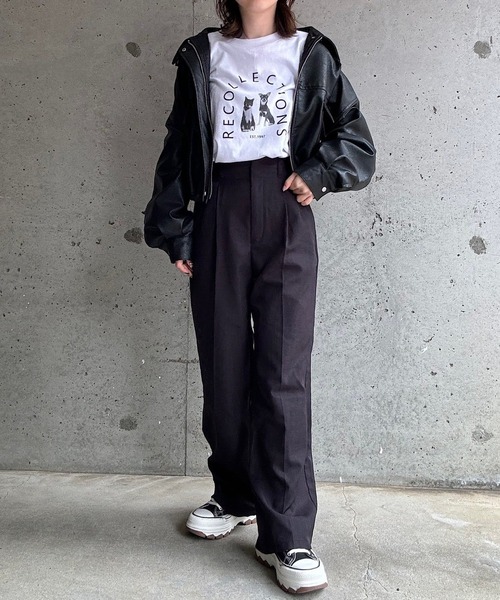 cuorequal（クオレコール）の「アーチロゴロングTシャツ（Tシャツ/カットソー・レディース・ホワイト・MEDIUM/LARGE）」の11枚目の写真