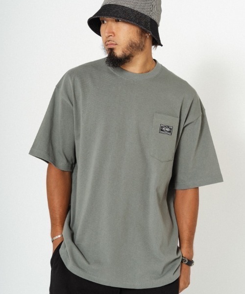 BIG MIKE(ビッグマイク)の「BIG MIKE ビッグマイク/ 9.1OZ HEAVY WIDE SUNGLASSES POCKET SS TEE サングラスポケット半袖Tシャツ /// 102328520(Tシャツ/カットソー・メンズ・ネイビー/サンドベージュ/ホワイト/オリーブ/ブラック/グレイッシュブルー/ナチュラル/グレー/ダークブルー・MEDIUM/LARGE/X-LARGE)」の10枚目の写真