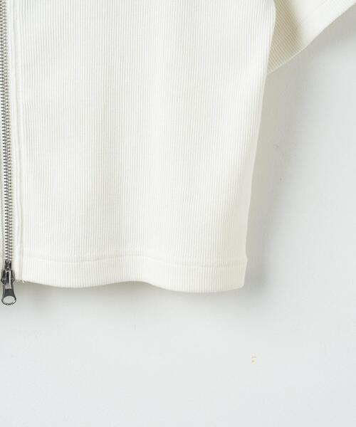 WEGO（ウィゴー）の「WEGO/ダブルジップトップス（Tシャツ/カットソー・レディース・ブラック/ホワイト/スミクロ/ライム/ブラウン・FREE）」の18枚目の写真