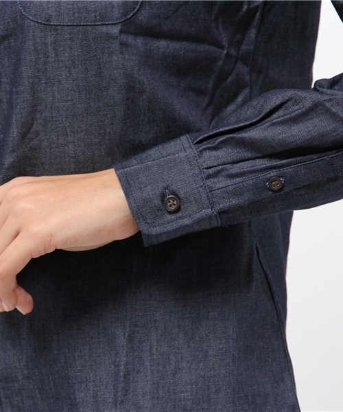 earth music&ecology（アースミュージックアンドエコロジー）の「【シャキシャキシャツ】デニム（シャツ/ブラウス・レディース・インディゴブルー・SMALL/MEDIUM）」の6枚目の写真