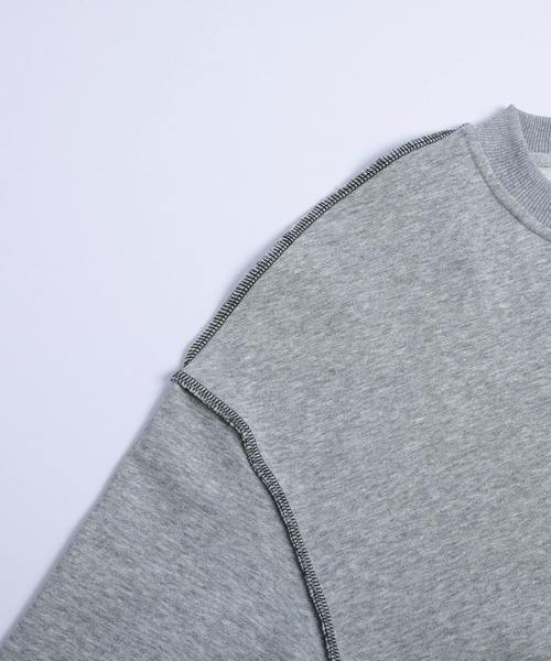 Lajour（ラジュール）の「[日本製]ハート刺繍配色ステッチスウェット（スウェット・レディース・オートミール/グレー/ブラック・フリー）」の12枚目の写真