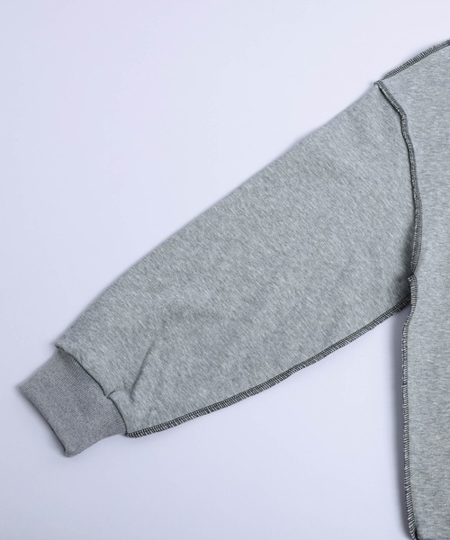 Lajour（ラジュール）の「[日本製]ハート刺繍配色ステッチスウェット（スウェット・レディース・オートミール/グレー/ブラック・フリー）」の13枚目の写真