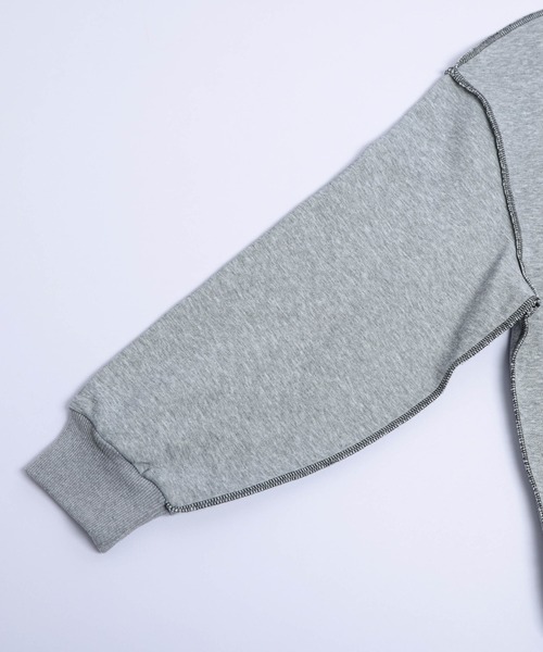 Lajour（ラジュール）の「[日本製]ハート刺繍配色ステッチスウェット（スウェット・レディース・オートミール/グレー/ブラック・フリー）」の7枚目の写真