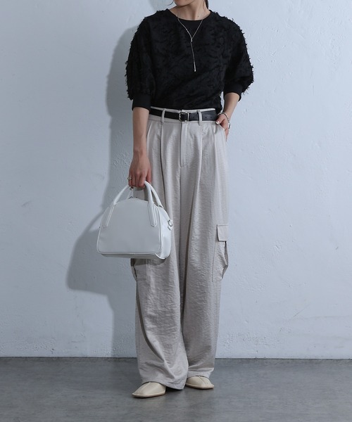 COLONY 2139（コロニートゥーワンスリーナイン）の「セミラウンドボストンバッグ（ボストンバッグ・レディース・ホワイト/ブラック/シルバー・FREE）」の6枚目の写真