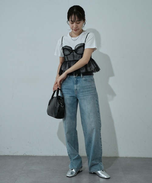 COLONY 2139（コロニートゥーワンスリーナイン）の「セミラウンドボストンバッグ（ボストンバッグ・レディース・ホワイト/ブラック/シルバー・FREE）」の14枚目の写真