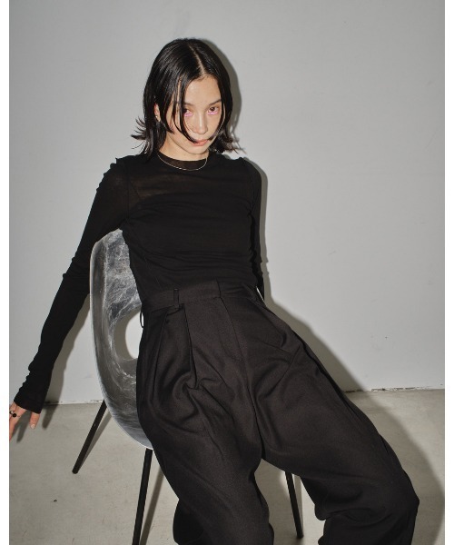 TODAYFUL（トゥデイフル）の「タックツイルトラウザース（その他パンツ・レディース・ブラック/クリーム/キナリ・36inch/38inch）」の21枚目の写真