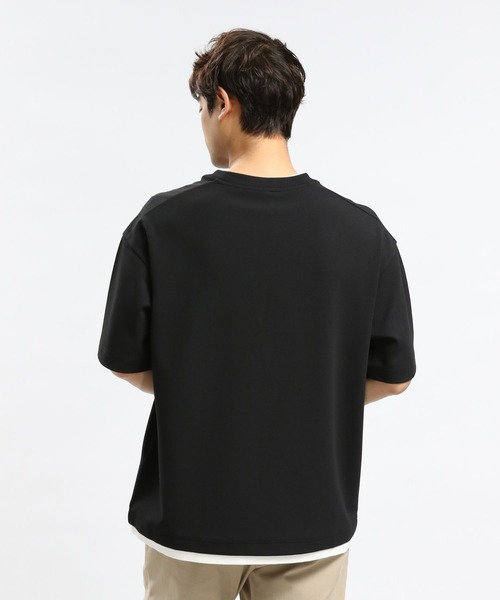 GLOBAL WORK Smile Seed Store（グローバルワーク スマイルシードストア）の「ジョーゼットTレイヤード半袖/993339（Tシャツ/カットソー・メンズ・アイボリー/グレイッシュベージュ/ネイビー/ブラック・MEDIUM/SMALL/X-LARGE/LARGE）」の7枚目の写真