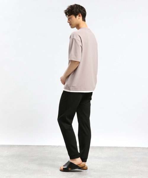 GLOBAL WORK Smile Seed Store（グローバルワーク スマイルシードストア）の「ジョーゼットTレイヤード半袖/993339（Tシャツ/カットソー・メンズ・アイボリー/グレイッシュベージュ/ネイビー/ブラック・MEDIUM/SMALL/X-LARGE/LARGE）」の10枚目の写真