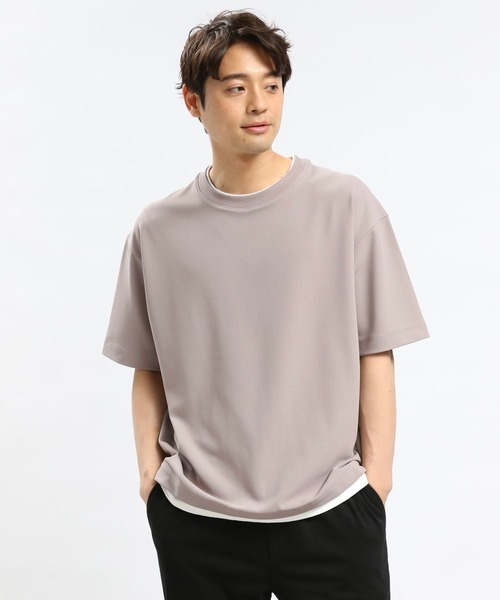 GLOBAL WORK Smile Seed Store（グローバルワーク スマイルシードストア）の「ジョーゼットTレイヤード半袖/993339（Tシャツ/カットソー・メンズ・アイボリー/グレイッシュベージュ/ネイビー/ブラック・MEDIUM/SMALL/X-LARGE/LARGE）」の11枚目の写真