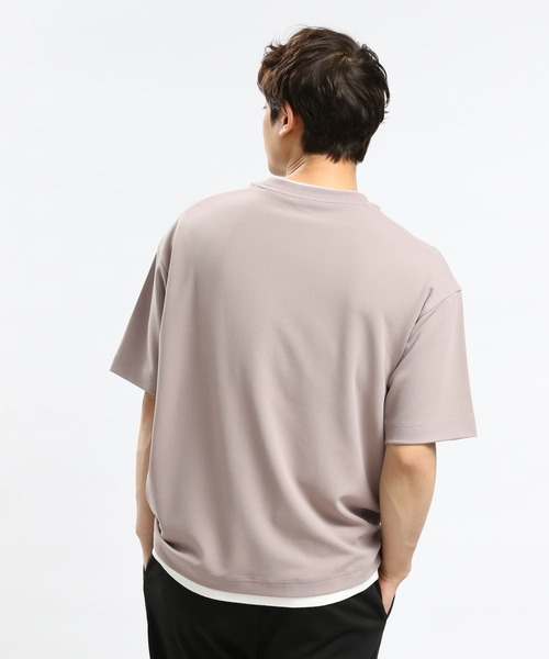 GLOBAL WORK Smile Seed Store（グローバルワーク スマイルシードストア）の「ジョーゼットTレイヤード半袖/993339（Tシャツ/カットソー・メンズ・アイボリー/グレイッシュベージュ/ネイビー/ブラック・MEDIUM/SMALL/X-LARGE/LARGE）」の13枚目の写真