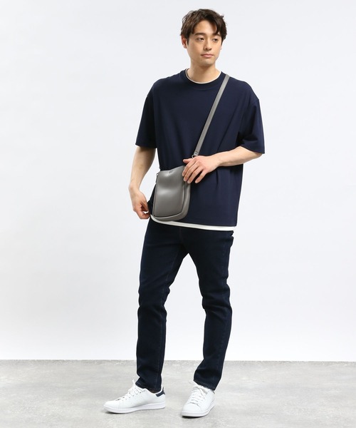 GLOBAL WORK Smile Seed Store（グローバルワーク スマイルシードストア）の「ジョーゼットTレイヤード半袖/993339（Tシャツ/カットソー・メンズ・アイボリー/グレイッシュベージュ/ネイビー/ブラック・MEDIUM/SMALL/X-LARGE/LARGE）」の16枚目の写真