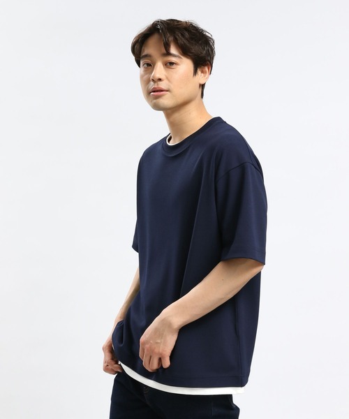 GLOBAL WORK Smile Seed Store（グローバルワーク スマイルシードストア）の「ジョーゼットTレイヤード半袖/993339（Tシャツ/カットソー・メンズ・アイボリー/グレイッシュベージュ/ネイビー/ブラック・MEDIUM/SMALL/X-LARGE/LARGE）」の18枚目の写真