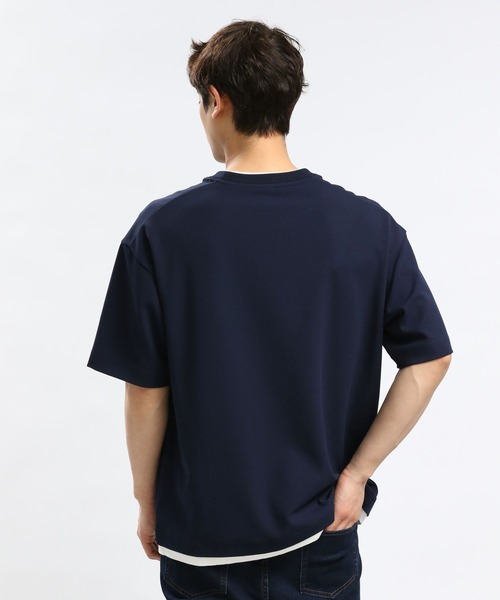 GLOBAL WORK Smile Seed Store（グローバルワーク スマイルシードストア）の「ジョーゼットTレイヤード半袖/993339（Tシャツ/カットソー・メンズ・アイボリー/グレイッシュベージュ/ネイビー/ブラック・MEDIUM/SMALL/X-LARGE/LARGE）」の19枚目の写真