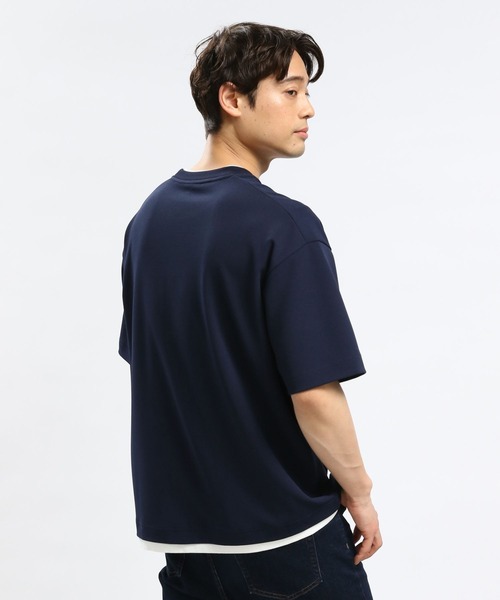 GLOBAL WORK Smile Seed Store（グローバルワーク スマイルシードストア）の「ジョーゼットTレイヤード半袖/993339（Tシャツ/カットソー・メンズ・アイボリー/グレイッシュベージュ/ネイビー/ブラック・MEDIUM/SMALL/X-LARGE/LARGE）」の20枚目の写真