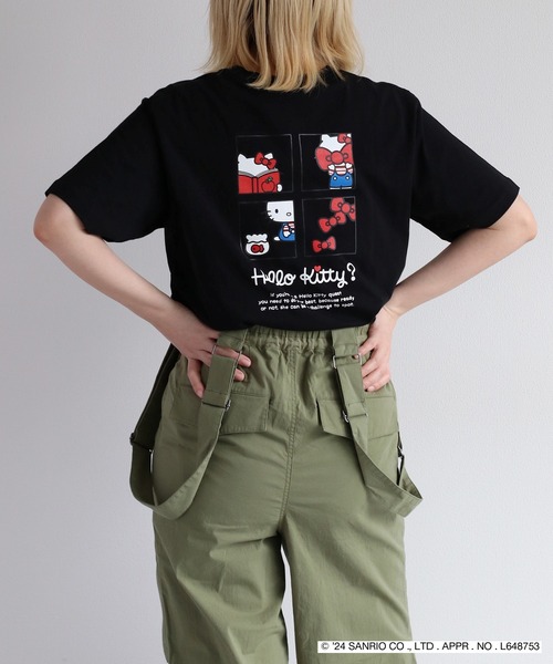 ハローキティコラボ（ハローキティコラボ）の「【ハローキティ×cepo】コラボTee（Tシャツ/カットソー・レディース・ブラック系1/ホワイト系2/ホワイト系1/ブラック系2・L）」の14枚目の写真