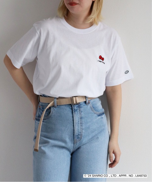 ハローキティコラボ（ハローキティコラボ）の「【ハローキティ×cepo】コラボTee（Tシャツ/カットソー・レディース・ブラック系1/ホワイト系2/ホワイト系1/ブラック系2・L）」の20枚目の写真