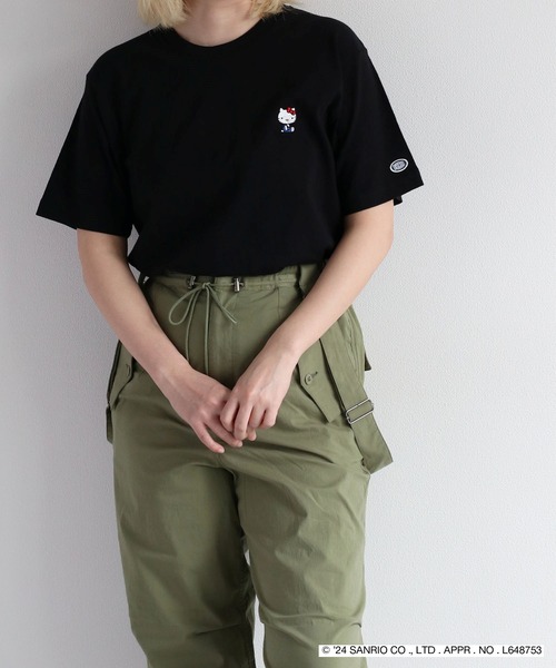 ハローキティコラボ（ハローキティコラボ）の「【ハローキティ×cepo】コラボTee（Tシャツ/カットソー・レディース・ブラック系1/ホワイト系2/ホワイト系1/ブラック系2・L）」の16枚目の写真