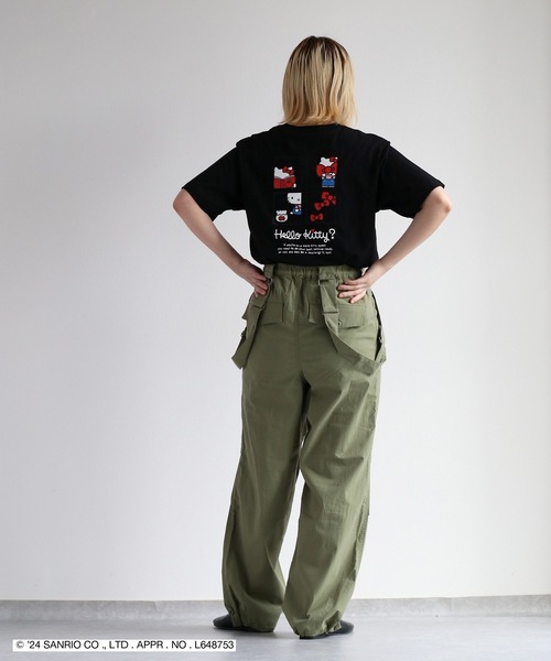 ハローキティコラボ（ハローキティコラボ）の「【ハローキティ×cepo】コラボTee（Tシャツ/カットソー・レディース・ブラック系1/ホワイト系2/ホワイト系1/ブラック系2・L）」の17枚目の写真