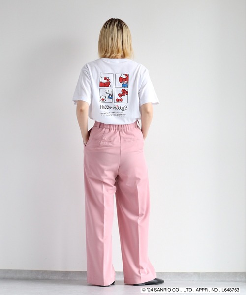 ハローキティコラボ（ハローキティコラボ）の「【ハローキティ×cepo】コラボTee（Tシャツ/カットソー・レディース・ブラック系1/ホワイト系2/ホワイト系1/ブラック系2・L）」の10枚目の写真