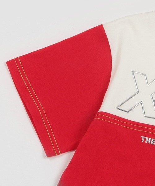 X-girl Stages（エックスガールステージス）の「メタリックロゴ配色半袖Tシャツ（Tシャツ/カットソー・キッズ・ブラック/パープル/レッド・80ｃｍ/90cm/110cm/100cm/120cm/130cm/140cm）」の8枚目の写真