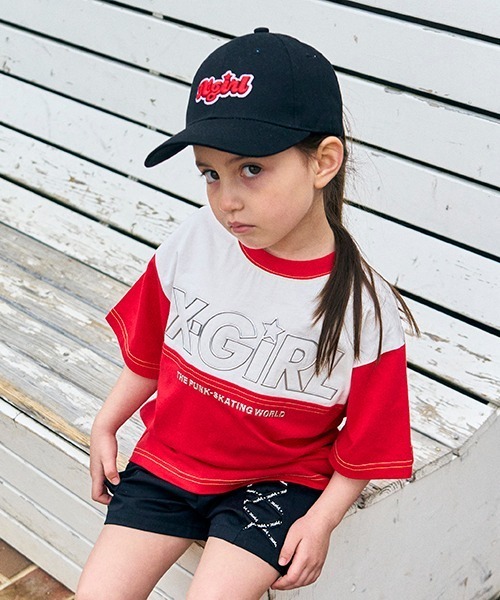 X-girl Stages（エックスガールステージス）の「メタリックロゴ配色半袖Tシャツ（Tシャツ/カットソー・キッズ・ブラック/パープル/レッド・80ｃｍ/90cm/110cm/100cm/120cm/130cm/140cm）」の15枚目の写真