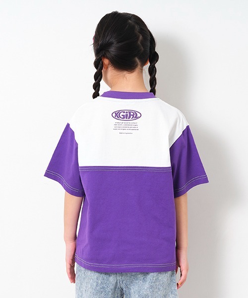 X-girl Stages（エックスガールステージス）の「メタリックロゴ配色半袖Tシャツ（Tシャツ/カットソー・キッズ・ブラック/パープル/レッド・80ｃｍ/90cm/110cm/100cm/120cm/130cm/140cm）」の20枚目の写真